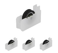 Amig - Rodamiento Ventana Corredera - Juego de 2 unidades - Tamaño 38 x 27 mm - Carcasa de Nylon con Rodamientos de Bolas - Diseñado para Ventanas Deslizantes - Color Blanco - Mod. COR01