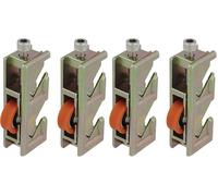 Amig - Rodamiento Ventana Corredera - Juego de 2 unidades - Tamaño 75 x 18 mm - Carcasa Metálica Regulable - Rodamiento de Bolas - Diseñado para Ventanas Deslizantes - Acero Bicromatado (Paquete de 2)