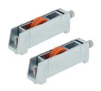 Amig - Rodamiento Ventana Corredera - Juego de 2 unidades - Tamaño 75 x 25 mm - Carcasa Metálica Regulable - Rodamiento de Bolas - Diseñado para Ventanas Deslizantes - Acero Zincado - Mod. COR27