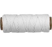 Amig - Rollo de Cuerda Blanca Trenzada de Polipropileno Mod.20180 - Bobina de Cordón Multiusos Resistente y Suave Ideal para Manualidades, Artesanía, Decoración o Bricolaje - Medidas: Ø1,7 mm x 25 m