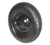 Amig - Rueda Neumática Para Carretillas - Ø360 x 80 x 200 mm - Con Cámara de Aire y Núcleo Metálico - Eje 20 mm de Diámetro - Para Colocar en Carretas o Carros de Almacén - Goma Negro