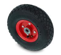 Amig - Rueda Neumática para Carretillas o Carros de Almacén con Cámara de Aire, Llantas en Color Rojo y Rodamientos de Bolas - Diámetro Ø260 x 85 mm · Peso Máximo 150 kg