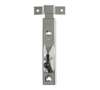 Amig - Set de 2 Pasadores de Sobreponer | 75 x 14 mm | Adecuado en Puertas de Paso de Madera | Cierre Automático Vertical | Pestillo para Baño, Dormitorio | Cerrojo de Seguridad | Acero Plateado