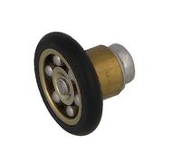 Amig - Set de 2 Rodamientos de mampara Mod. MMP04 - Ø20/6 mm - Poliamida - Negro - Rodamiento frontal, casquillo y tornillo inox - Para Puerta Corredera de Duchas de Baños