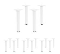 Amig So-Tech Möbelfüße - Juego De 4 Patas para Muebles (Redondas, 30 Mm De Diámetro, 100 Mm De Altura), Color Blanco (Paquete de 4)