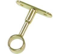 Amig - Soporte Central para Tubos de Armario - Sujeción para Barras del Vestidor - Adecuadoes para Colgar y Organizar Ropa - Zamak - Ø16 x 62 mm - Acabado Latonado