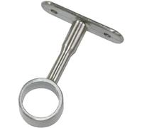 Amig - Soporte Central para Tubos de Armario - Sujeción para Barras del Vestidor - Adecuadoes para Colgar y Organizar Ropa - Zamak - Ø16 x 62 mm - Acabado Niquel Cepillado