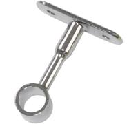 Amig - Soporte Central para Tubos de Armario - Sujeción para Barras del Vestidor - Adecuadoes para Colgar y Organizar Ropa - Zamak - Ø16 x 62 mm - Acabado Cromado