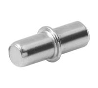 Amig - Soporte, con Forma Cilíndrica, Metálico, Ø 5 x 20 mm, 8 Unidades, Óptimo para Sujeción de Baldas de Armarios, Vitrinas o Estanterías, Fijación Mediante Simple Introducción, Acero Plateado