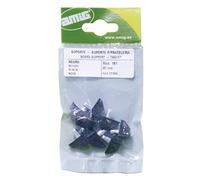 Amig - Soporte - Con Forma de Triángulo - Ø 5 x 18 x 10 mm - 8 Unidades - Ideal para Sujeción de Baldas de Armarios, Vitrinas o Estanterías - Fácil Fijación Mediante Tornillo - Plástico Negro