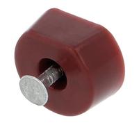 Amig - Soporte, con Forma Redonda, Ø 15 x 7 x 19 mm, 8 Unidades, Óptimo para Sujeción de Baldas de Armarios, Vitrinas o Estanterías, Fácil Fijación Mediante Tornillo, Plástico Marrón