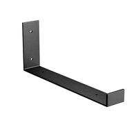 Amig - Soporte recto para estantes Industriales | 103 x 261 x 40 mm | Acero | Color: Negro mate | Ángulo para baldas | Escuadras metálicas negras