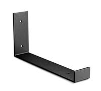 Amig - Soporte En L para Estantes Industriales - 103 x 261 x 40 mm - Acero Negro Mate - Soporte Estantería Pared - Diseño Funcional y Resistente - Ideal para Estanterías de Pared