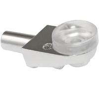 Amig - Soporte Para Balda de Cristal - 17 x 11 x Ø5 mm - Pack de 8 Piezas - Con Ventosa Para Balda Interior de Armarios, Vitrinas o Escaparates de Cristal - Zamak Plateado