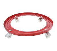 Amig - Soporte para Bombonas de Butano | Carro de Transporte con 4 Ruedas Giratorias | Diámetro Ø31cm | Carga Máxima 30kg | Soporte para Bidones y Macetas | Color Naranja | Acero Aleado
