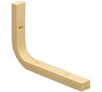 Amig - Soporte para Estantería - 200 x 150 x 23 x 12 mm - Carga Máxima de 30 kg - Escuadra de Madera para Baldas y Estantes - Incluye Tornillos y Tirafondos - Madera Haya