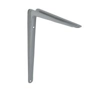 Amig - Soporte para Estantería de Pared - Escuadra en Acero - 250X200 mm - Color Gris Metal - Resistente hasta 35 Kg - Ángulo para Estantes - Soporte para Baldas - Fácil de Instalar