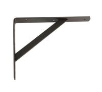 Amig - Soporte para Estantería de Pared - Escuadra en Acero - 500x325 mm - Color Negro - Resistente hasta 185 kg - Ángulo para Estantes - Soporte para Baldas - Fácil de Instalar