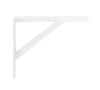 Amig - Soporte para Estanterías de Pared | Escuadra para Estanterías | Ángulo para Estantes | Acero | Color Blanco| Medida: 250x200 mm | Peso máx. Recomendado: 330 kg