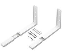 Amig - Soporte para microondas - Para montaje en pared - Capacidad de carga max. 40 kg - Brazos ajustables - Medidas 360-450 x 220 mm - Color Blanco - Fabricado en Acero