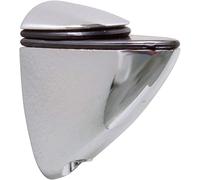 Amig - Soporte pelícano para estanterías - Soporte de pared para baldas - Regulable - Material: Zamak - Plateado - Apertura máxima: 40 mm