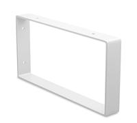 Amig - Soporte Rectangular para Estantes Industriales - 126 x 261 x 30 mm - Acero Blanco - Soporte Estantería Pared - Diseño Funcional y Resistente - Ideal para Estanterías de Pared