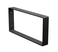 Amig - Soporte rectangular para estantes Industriales | 126 x 261 x 30 mm | Acero | Color: Negro mate | Ángulo para baldas | Escuadras metálicas negras