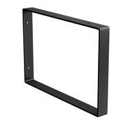 Amig - Soporte rectangular para estantes Industriales | 211 x 311 x 30 mm | Acero | Color: Negro mate | Ángulo para baldas | Escuadras metálicas negras