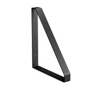 Amig - Soporte Triangular para Estantes Industriales - 211 x 261 x 30 mm - Acero Negro Mate - Soporte Estantería Pared - Diseño Funcional y Resistente - Ideal para Estanterías de Pared