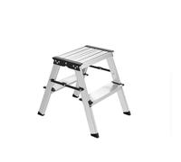Amig Taburete Plegable 2 Peldaños Aluminio 39x44x30 cm | Ligero y fácil de transportar. Peldaños antideslizantes y plegado compacto.
