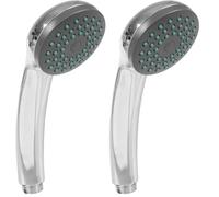 Amig - Teléfono de Ducha Antical Mod.LEA - Alcachofa de 1 Posición o Tipo de Chorro - Cabezal de Rosca Fácil de Instalar - Ligero y Resistente - Acabado Cromado (Paquete de 2)