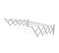 Amig - Tendedero Extensible de Pared - Medidas: 150x14x3 cm - Superficie de Tendido: 7,5 m - Aluminio Inoxidable - Tornillería en Acero Inoxidable - para Interiores y Exteriores - Fácil Instalación