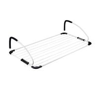 Amig - Tendedero para Balcón o Terraza Mod. Aeria ClipAir - Acero y Polipropileno - Fácil instalación sin Herramientas - 10 m de Espacio de Secado - Medidas 105 x 55 x 25 cm - Color Blanco/Negro