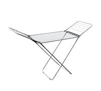 Amig - Tendedero Plegable con Alas Mod. Aeria Airflow - Aluminio y Acero - Fácil Montaje y Plegado - 18 m de Espacio de Secado - Ligero y Práctico - Medidas 176 x 55 x 92 cm - Color Plata/Negro