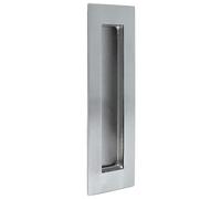 Amig - Tirador de Embutir Especial Puertas Correderas Mod.13 - Medidas: 180 x 60 mm - Alta Resistencia - Acero Inoxidable 18/8 - Acabado Plateado Mate