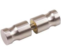 Amig - Tirador para Puertas de Madera - Ø 25 x 40 mm - Ideal para Fijar en Baños Públicos y Mamparas de Madera - Acero Inoxidable 18/8 Plateado Mate