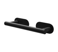 Amig - Toallero Adhesivo de baño Mod. EA-1 | Soporte de Pared para Toallas Adhesivo sin Tornillos | 230 x Ø19 x 70 x 45 mm | Acero Inoxidable | Negro Mate