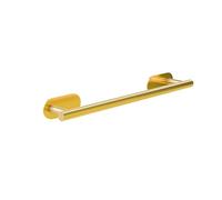 Amig - Toallero Adhesivo de baño Mod. EA-1 - Soporte de Pared para Toallas Adhesivo sin Tornillos - 400 x Ø19 x 70 x 45 mm - Acero Inoxidable - Oro Mate