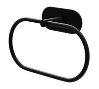 Amig - Toallero Adhesivo de baño Mod. EA-2 - Soporte de Pared para Toallas Adhesivo sin Tornillos - 205 x 125 mm - Acero Inoxidable - Negro Mate