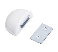 Amig - Tope Magnético para Puertas de Paso - Diámetro 48 x 25 mm - Plástico - Blanco - Fijación en el Suelo - Protección para tus Puertas, Ventanas y Muebles