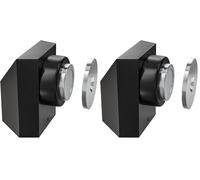 Amig - Tope Magnético para Retención de Puertas - Colocación en Suelo - Potente Imán - Fácil Instalación, Incluye Tornillería - Acero Inoxidable - Color Negro - 36 x 38 x 41 mm (Paquete de 2)