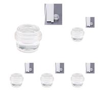 Amig - Tope o Retenedor de Suelo Adhesivo Circular Decorativo Transparente con Banda de Goma Antideslizante, Para Puertas de Paso, Protege de Golpes las Paredes y Muebles - Diámetro Ø30 x 30 mm