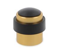 Amig - Tope para Puerta - Fijación al Suelo con Tornillo Invisible - Para Todo Tipo de Suelos - Evita Golpes y portazos - con Goma Antideslizante - Ø30x36 mm - Oro