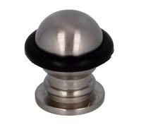 Amig - Tope para Puertas - Ø22 x 30 mm - Fijación al Suelo Mediante Tornillo Invisible - Retenedor Elegante contra Golpes y Rozaduras - Evita Portazos - Zamak Plateado Brillo