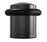 Amig - Tope para puertas de paso - Negro - Ø28 mm - Zamak - Para atornillar - Incluye tirafondos - Tope de puertas con goma antideslizante - Mod. 202