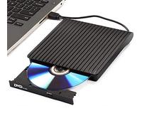 AMIGIK Grabadora CD/DVD Externa, USB 3.0 Tipo C de Doble Puerto, Unidades de CD Externas Alta Velocidad, Lector/Quemador/Re Quemador de CD/DVD +/-RW/ROM para PC portátil Windows, Linux, MacOS, Vista