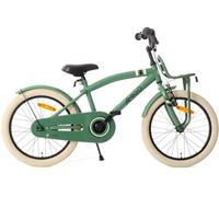 AMIGO 2Cool - Bicicleta infantil para niños de 18 pulgadas, con freno de contrapedal y freno en V, a partir de 5-7 años, color verde