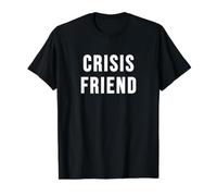 Amigo de Crisis Camiseta gráfica económica, Hombre, Negro, M