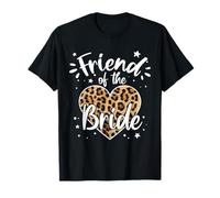 Amigo de la Novia I Loved Her First Cute Leopard Heart Camiseta