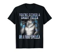 Amigo Inteligente Alfa Lobo Meme Divertido Hombre Lobo Maldito Meme Camiseta